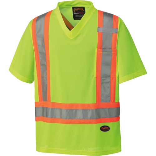 6989 Traffic Micro Mesh T-Shirt, X-Small, High Visibility Lime-Yellow Superchem Industries