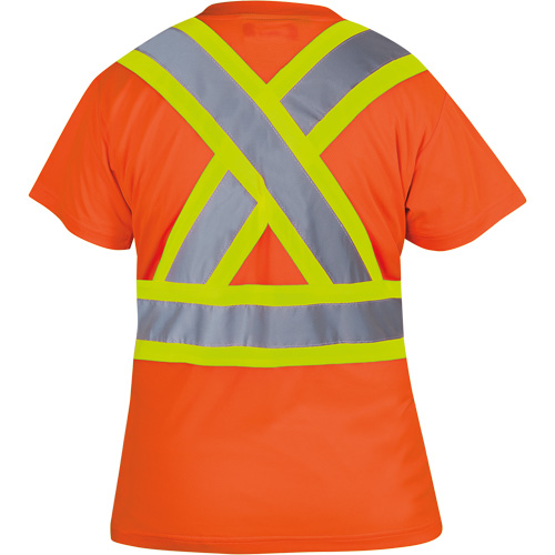 6948 T-shirt de s&eacute;curit&eacute; en il-de-perdrix pour femme, Polyester, T-petit, Orange haute visibilit&eacute; Superchem Industries