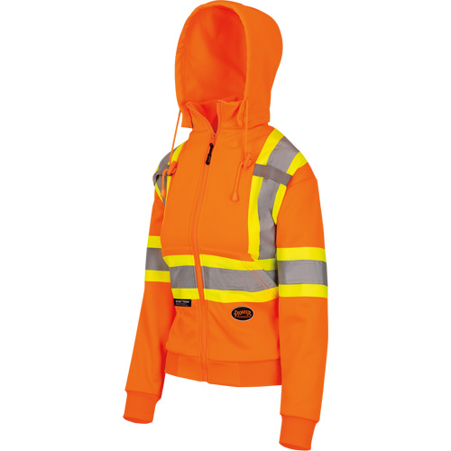 6924W Women's Fleece Hoodie with Zipper, Polyester, X-Small, High Visibility Orange Superchem Industries