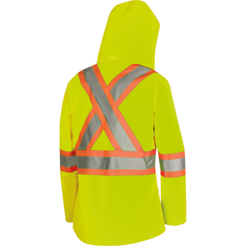 5628W Parka matelass&eacute; de s&eacute;curit&eacute; 300D The Rock, Polyester/Polyur&eacute;thane, Jaune lime haute visibilit&eacute;, T-petit Superchem Industries