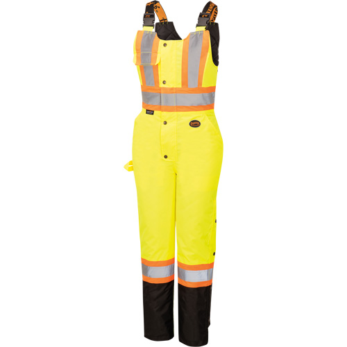 5041BBW Combinaison de s&eacute;curit&eacute; imperm&eacute;able haute visibilit&eacute; pour femmes, Polyester, T-petit, Noir/Jaune lime haute visibilit&eacute; Superchem Industries