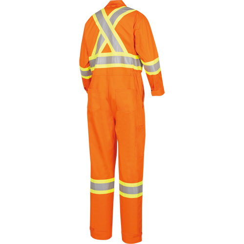 5551T Combinaison ignifuge et r&eacute;sistant aux arcs &eacute;lectriques Flame-Gard, Taille 42 (grande taille), Orange haute visibilit&eacute;, 9,1 cal/cm² Superchem Industries