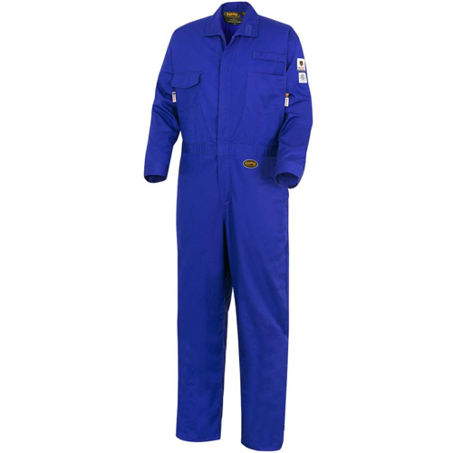 7779T FR-Tech&reg; 88/12 Arc Rated Flame Resistant Coveralls, Size 40 (Tall), Royal Blue, 10 cal/cm² Superchem Industries