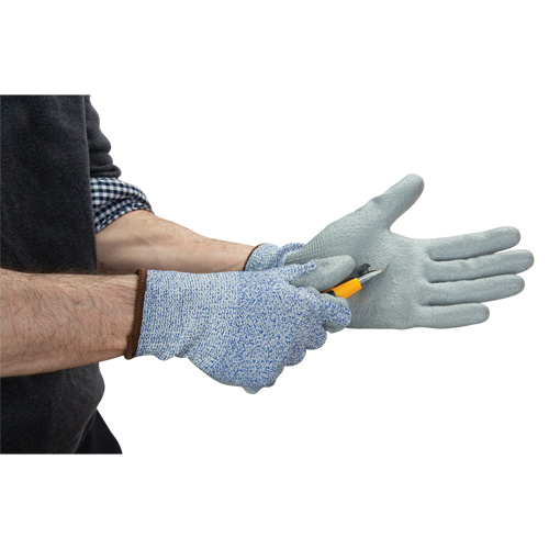 Eco-Friendly Stretch Cut-Resistant Gloves, Size 10, 13 Gauge, Polyurethane Coated, HPPE/RPET Shell, ASTM ANSI Level A2 Superchem Industries