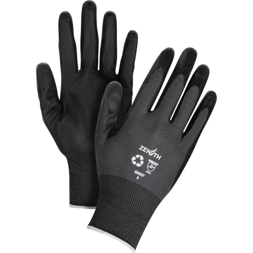Gants &eacute;cologiques enduits et perm&eacute;ables &agrave; l'air, 10, R&ecirc;vetement Mousse de nitrile, Calibre 21, Enveloppe en Nylon/rPET Superchem Industries