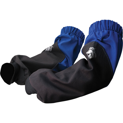 Manchettes en coton ignifuge BSX, 19" lo, Noir/Bleu Superchem Industries