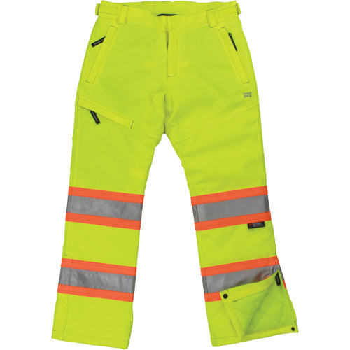 Womens Insulated Flex Safety Pant, Polyester, X-Small, High Visibility Lime-Yellow Superchem Industries