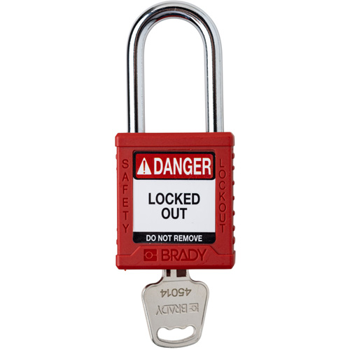 Velocity Lockout Padlock, Red, Keyed Different, Nylon, 1-1/2" Width Superchem Industries