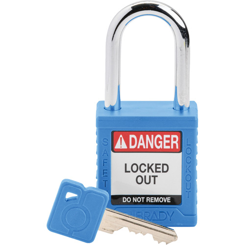 Velocity Lockout Padlock, Blue, Keyed Different, Nylon, 1-1/2" Width Superchem Industries