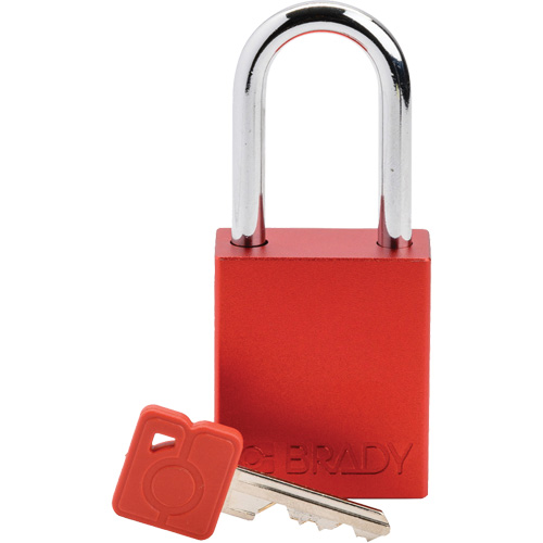 Cadenas de verrouillage Velocity, Rouge, Cl&eacute;s diff&eacute;rentes, Aluminium, Largeur de 1-1/2" Superchem Industries