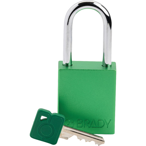 Velocity Lockout Padlock, Green, Keyed Different, Aluminum, 1-1/2" Width Superchem Industries