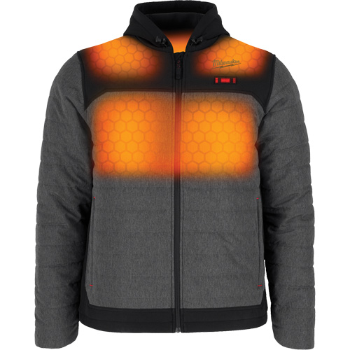 M12 Heated Quietshell Jacket with Battery, Men's, Small, Grey Superchem Industries