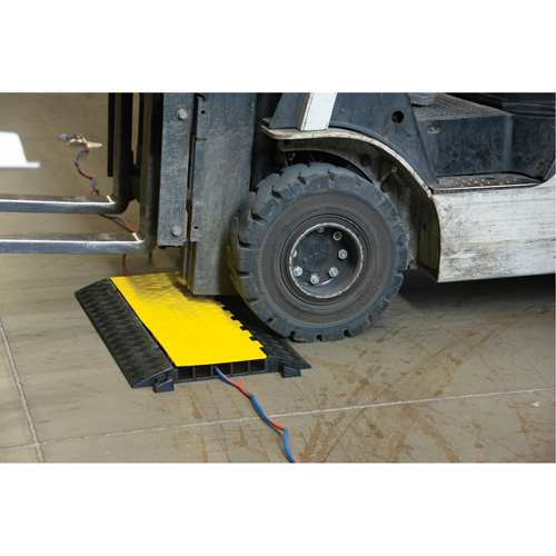 Polyurethane Cable Protector, 5 Channels, 35.43" L x 19.69" W x 2" H Superchem Industries