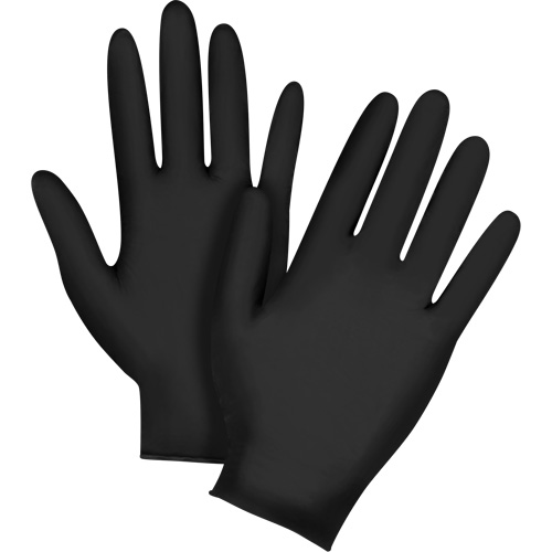 Emballages de gants jetables pour machine distributrice, Moyen, Nitrile, 5 mils, Sans poudre, Noir, Classe 2 Superchem Industries