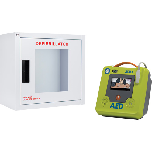 AED 3 AED & Wall Cabinet Kit, Semi-Automatic, English, Class 4 Superchem Industries