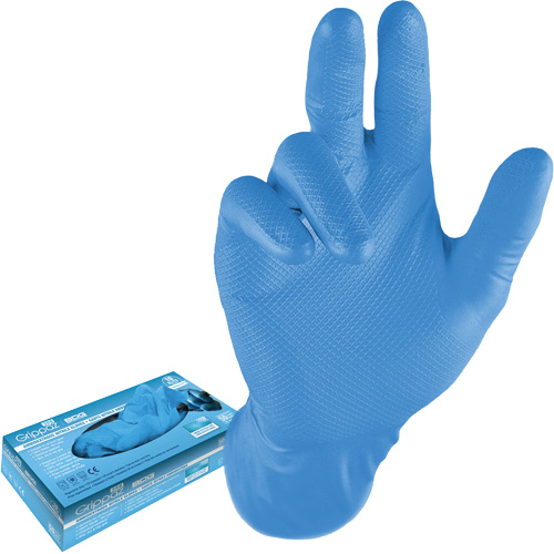 Gants jetables, 3T-Grand, Nitrile, 8 mils, Sans poudre, Bleu Superchem Industries