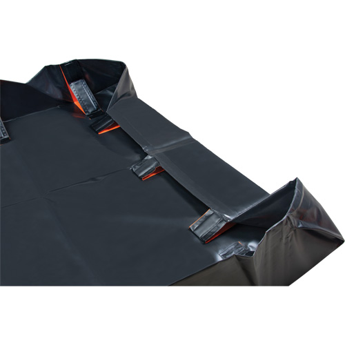 Berme d&eacute;ployable &agrave; mur IBX, Capacit&eacute; 1077 gal. US, 12' la x 12' lo x 12" h, Support &agrave; encliqueter Superchem Industries