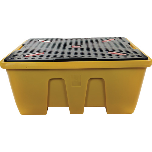 Palette de d&eacute;versements IBC, Capacit&eacute; de d&eacute;versement 333 gal. US, 66" x 66" x 27,5" Superchem Industries