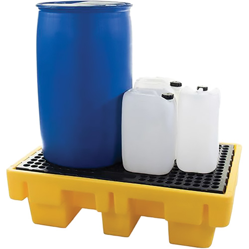 2-Drum Spill Pallet, 61 US gal. Spill Capacity, 51.5" x 36" x 15" Superchem Industries