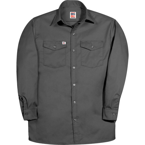 Premium Long-Sleeve Work Shirt, Men's, 2X-Large, Charcoal Superchem Industries
