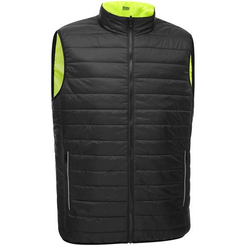 Veste bouffante r&eacute;versible avec X au dos Bisley, Jaune lime haute visibilit&eacute;, T-Grand, Polyester Superchem Industries