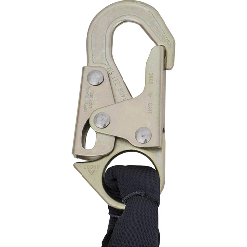 SA-5200-2.5 Shock Absorbing Lanyard, 2.5', Snap Hook Center, Snap Hook Leg Ends, Polyester Superchem Industries