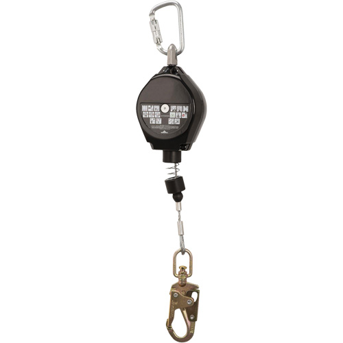 SRL-73302-20LE Cordage de s&eacute;curit&eacute; autor&eacute;tractable, 20', Acier galvanis&eacute;, Pivotant Superchem Industries