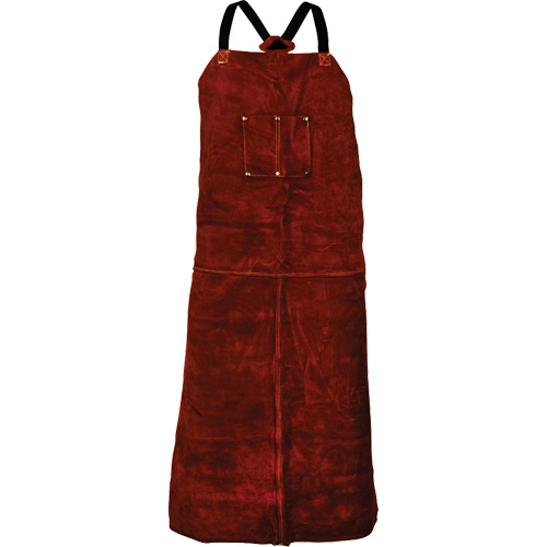 Tillman&reg; 3842 Cowhide Apron, Bib, 42" L, Brown Superchem Industries