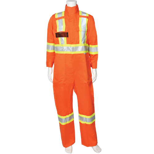 Firewall FR&reg; High-Visibility FR Coveralls, Size Small, High Visibility Orange, 9.2 cal/cm² Superchem Industries
