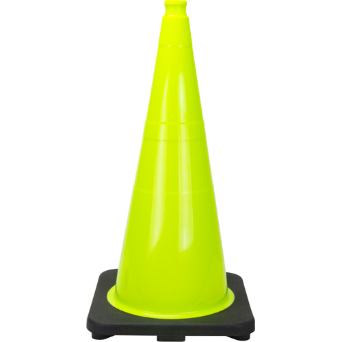 C&ocirc;ne de signalisation de premi&egrave;re qualit&eacute;, 28", Vert lime Superchem Industries