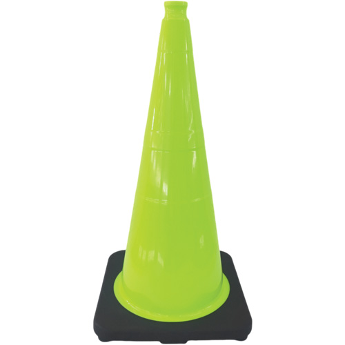 Premium Traffic Cone, 18", Lime Green Superchem Industries