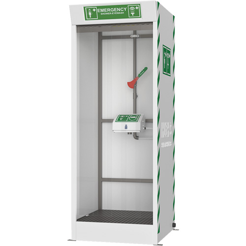 Cabine de douche d'urgence et douche oculaire/faciale couvert Superchem Industries
