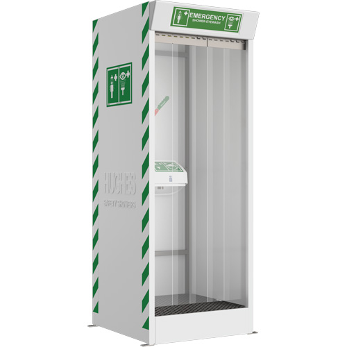 Cabine de douche d'urgence et douche oculaire/faciale couvert Superchem Industries