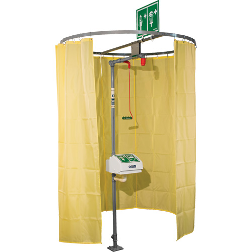 Pipe Mounted Safety Shower Modesty Curtain Superchem Industries