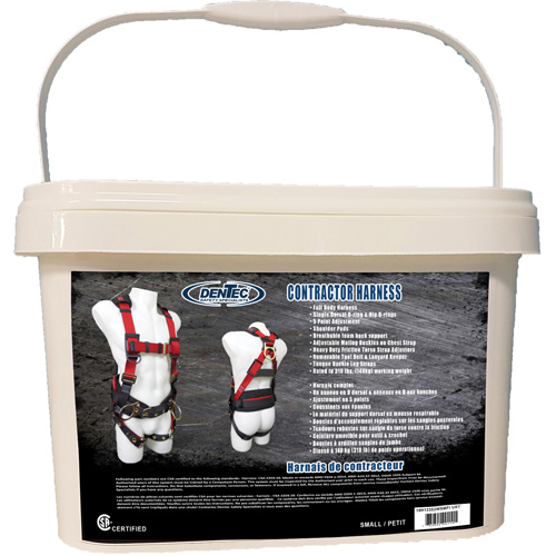 Contractor Safety Harness in Pail, CSA Certified, Class AP, Small, 352 lbs. Cap. Superchem Industries