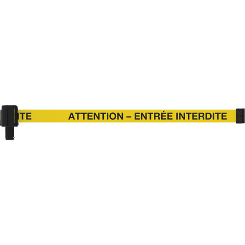 Banni&egrave;re PLUS, Attention - Entr&eacute;e Interdite, 15', Ruban Noir et jaune Superchem Industries