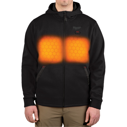 M12 Heated Hoodie with Battery, Men's, Medium, Black, Poly-Cotton Superchem Industries