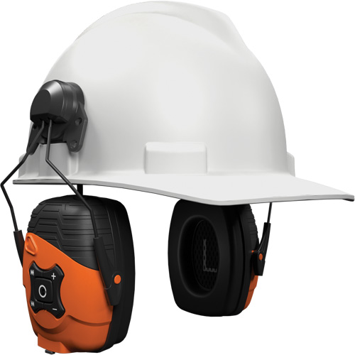 Safety Orange Link 2.0 Bluetooth Earmuffs, Cap Mount Style, 21 dB Superchem Industries