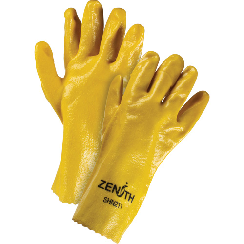 Gants &agrave; fini rugueux et r&eacute;sistants aux produits chimiques, Taille 9, 12" lo, PVC, Doublure en Interlock, 47-mil Superchem Industries