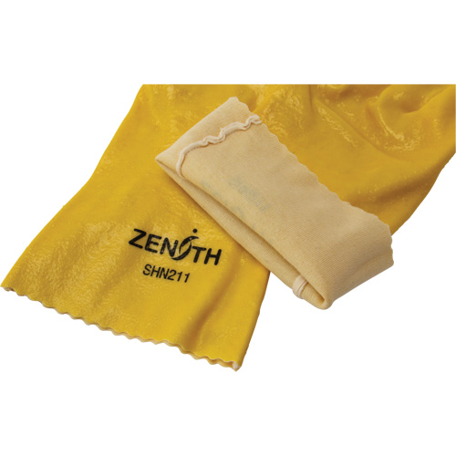 Gants &agrave; fini rugueux et r&eacute;sistants aux produits chimiques, Taille 9, 12" lo, PVC, Doublure en Interlock, 47-mil Superchem Industries
