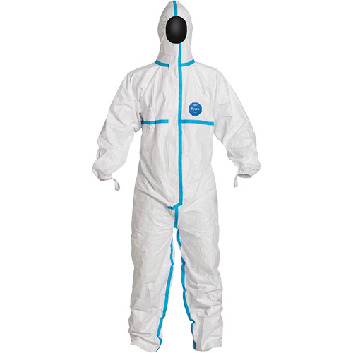 Hooded Coveralls, X-Large, White, Tyvek&reg; 600 Superchem Industries