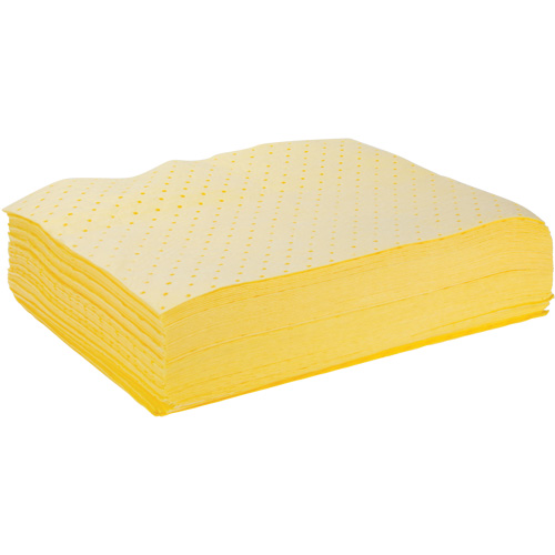 Feuilles absorbantes li&eacute;es, Mati&egrave;res dangereuses, 15" x 19", 10 gal. d'absorption Superchem Industries