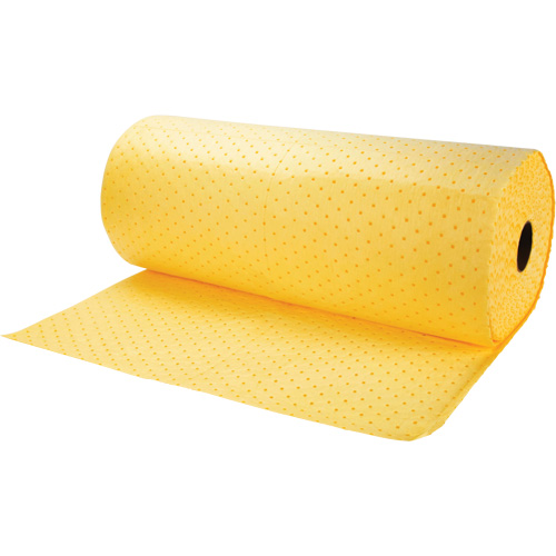 Rouleaux absorbants li&eacute;es, Poids moyen, 150' lo x 30" la, Absorption 16 gal. Superchem Industries