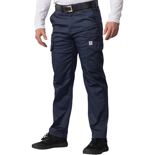 Big Flex Cargo Pants, Poly-Cotton/Spandex, Navy Blue, Size 56, 30 Inseam Superchem Industries