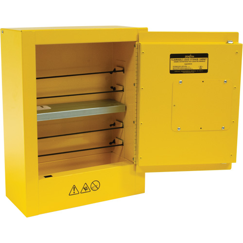 Armoire de s&eacute;curit&eacute; miniature pour produits inflammables, 2 gal., 1 Porte(s), 17" La x 22" h x 8" p Superchem Industries