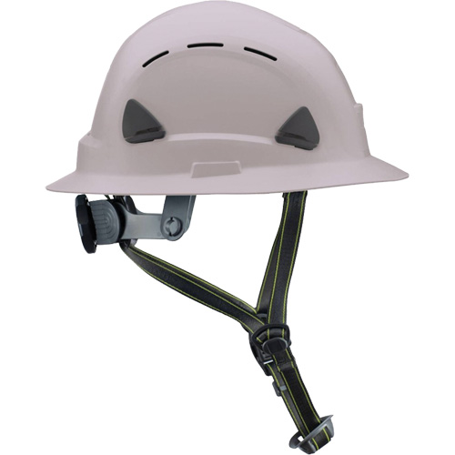 Casque Fibre Metal de style escalade avec bordure compl&egrave;te, R&eacute;pond aux normes CSA type 2, Suspension Rochet, Ventil&eacute; Superchem Industries