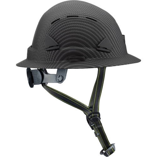 Casque Fibre Metal de style escalade avec bordure compl&egrave;te, R&eacute;pond aux normes CSA type 2, Suspension Rochet, Ventil&eacute; Superchem Industries