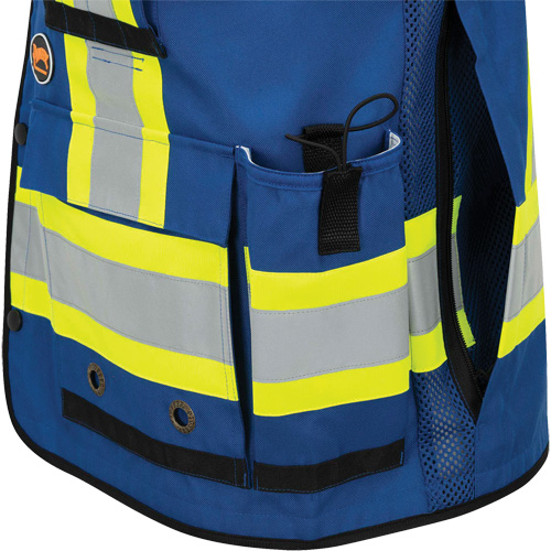 6681 Veste d'arpenteur antimicrobienne haute visibilit&eacute; avec dos en maille, Bleu royal, Petit, Polyester Superchem Industries