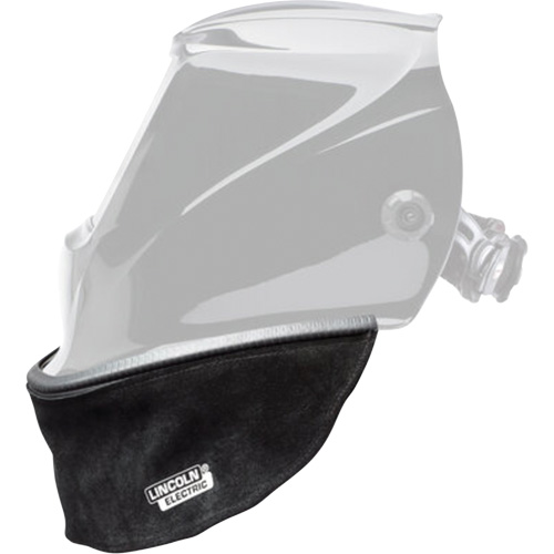 Split Leather Helmet Bib with Press Fit Seal, Black Superchem Industries