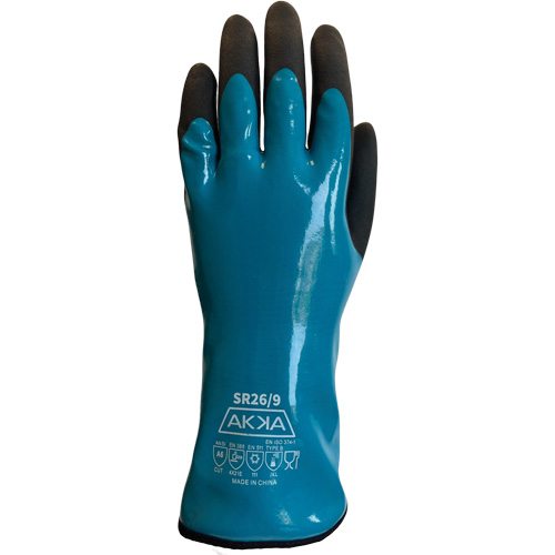 Gants alimentaires de protection contre les produits chimiques, le froid et la coupe, Taille 7, 12" lo, PVC, Doublure en Nylon Superchem Industries